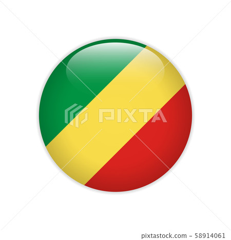 Republic Congo flag on button - Stock Illustration [58914061] - PIXTA