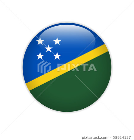 Solomon Islands flag on button 58914137