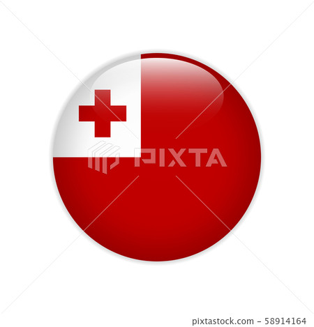 Tonga flag on button 58914164