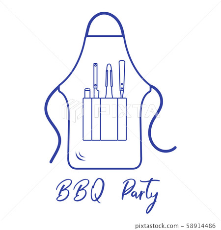 Barbecue apron, grill and barbecue tools Vector Barbecue apron, grill and barbecue tools Vector 58914486