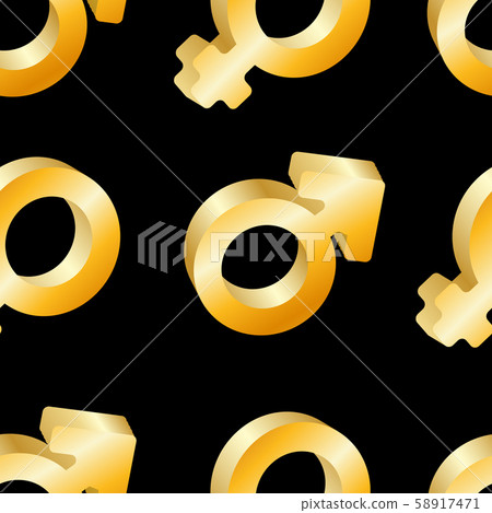seamless pattern - golden gender symbol1 seamless pattern - golden gender symbol1 58917471