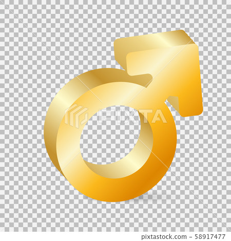 golden gender symbol 58917477