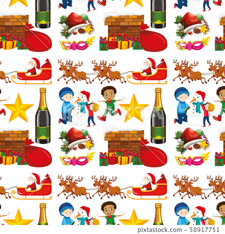 Seamless background design with christmas theme Seamless background design with christmas theme 58917751