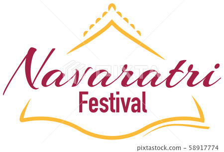 Navaratri logo design on white background Navaratri logo design on white background 58917774