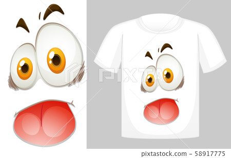 T-shirt design with facial expression T-shirt design with facial expression 58917775