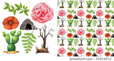 Seamless background design with isolated objects 58918013
