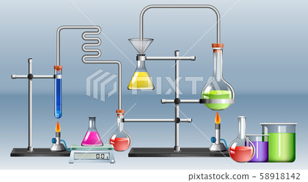 Science lab with many equipments-插圖素材 [58918142] - PIXTA圖庫