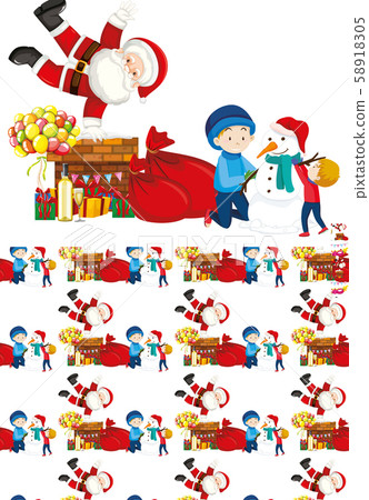 Seamless background design with christmas theme Seamless background design with christmas theme 58918305