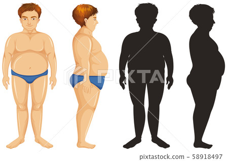 Man with overweight problem Man with overweight problem 58918497