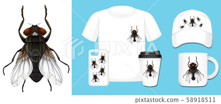 Product design with housefly on different 58918511