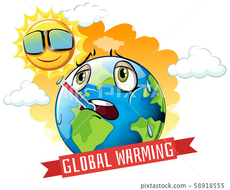 Global warming with earth on fire Global warming with earth on fire 58918555