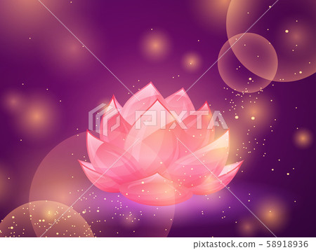 Lotus Illustration_Glitter Background_Wasaka Festival Lotus Illustration_Glitter Background_Wasaka Festival 58918936
