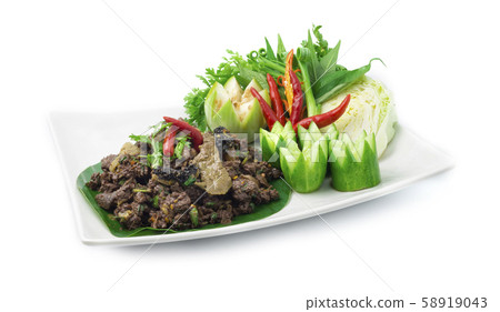 Spicy Minced Beef Salad cooked with ingredient 58919043