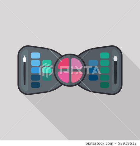 Eyeshadow palette vector flat illustration Eyeshadow palette vector flat illustration 58919612