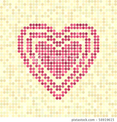 Vector concentric dot heart Vector concentric dot heart 58919615