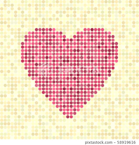 Pixel art dot heart Pixel art dot heart 58919616