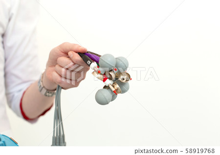 close-up of doctor's hand with an 58919768