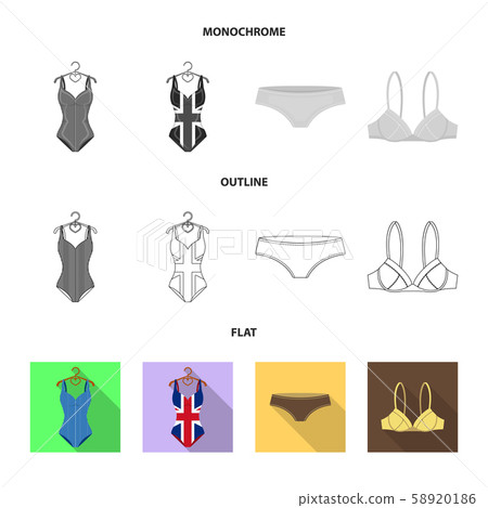 Vector design of bikini and fashion symbol. - Stock Illustration  [58920186] - PIXTA