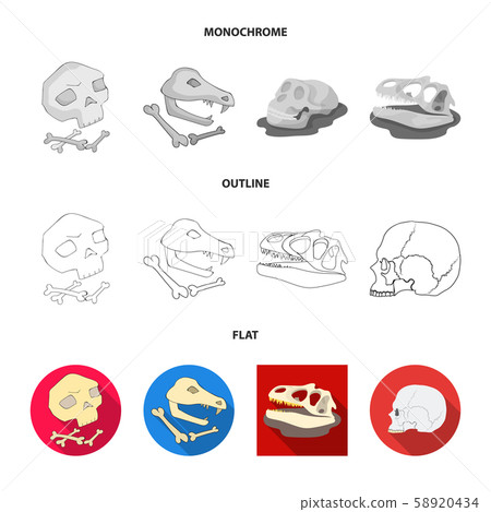 Vector design of skeleton and character symbol. Set of skeleton and halloween stock symbol for web. Vector design of skeleton and character symbol. Set of skeleton and halloween stock symbol for web. 58920434