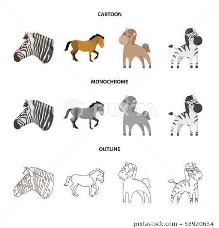 Vector illustration of trot and running sign. Collection of trot and clipart stock vector Vector illustration of trot and running sign. Collection of trot and clipart stock vector 58920634