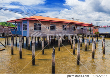 Floating village in Bandar Seri Begawan, Brunei 58922353