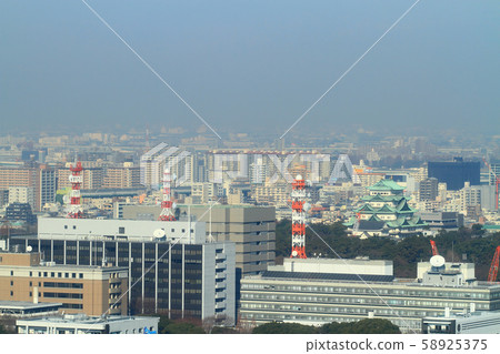 名古屋市城市風景名古屋城堡周圍的風景 名古屋市城市風景名古屋城堡周圍的風景 58925375