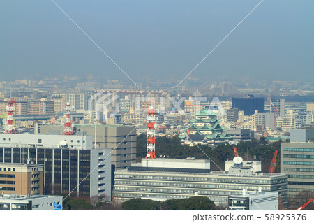 名古屋市城市風景名古屋城堡周圍的風景 名古屋市城市風景名古屋城堡周圍的風景 58925376