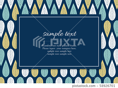 Scandinavian pattern frame - Stock Illustration [58926701] - PIXTA