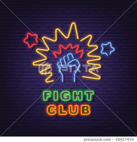 fight club neon sign