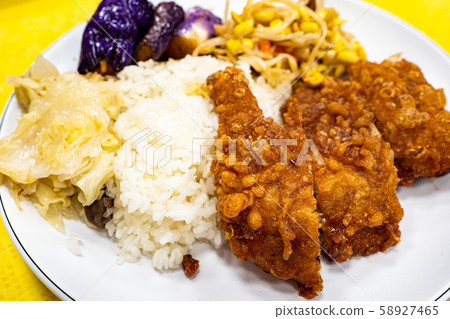 Rice with Deep fried Chicken Leg Rice with Deep fried Chicken Leg 58927465