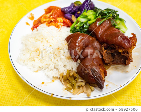 Braised Pork Knuckle with rice 58927506