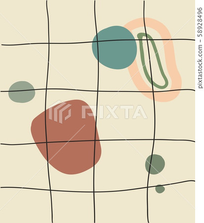 Abstract modern composition, pastel colors Contemporary art illustration for background. 58928496