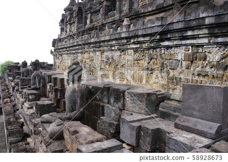 Java Borobudur Temple Ruins Square Square Corridor Java Borobudur Temple Ruins Square Square Corridor 58928673