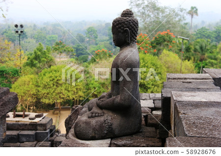 Java Borobudur Temple Ruins Square Square Corridor Java Borobudur Temple Ruins Square Square Corridor 58928676
