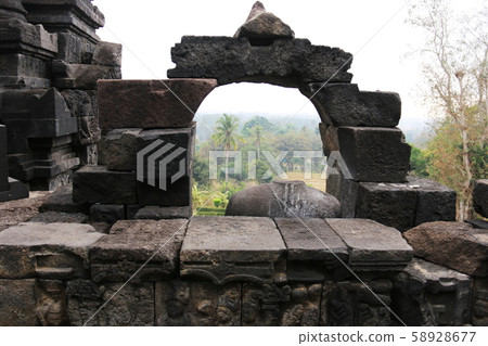 Java Borobudur Temple Ruins Square Square Corridor Java Borobudur Temple Ruins Square Square Corridor 58928677