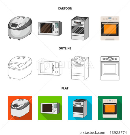 Vector illustration of food and inside symbol. Set of food and cooker stock vector illustration. Vector illustration of food and inside symbol. Set of food and cooker stock vector illustration. 58928774