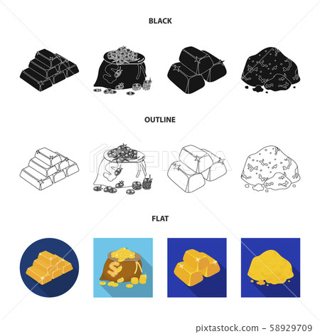 Vector design of and gold symbol. Collection of and golden vector icon for stock. 58929709