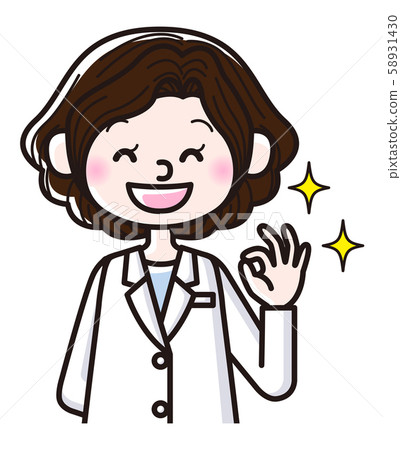 Pharmacist giving OK hand sign Pharmacist giving OK hand sign 58931430
