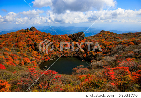《大分縣九州山脈》大船山大池紅葉 《大分縣九州山脈》大船山大池紅葉 58931776