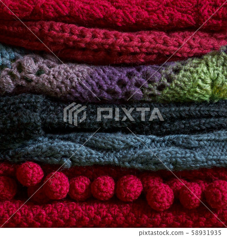 Bunch of knitted warm bright sweaters with Bunch of knitted warm bright sweaters with 58931935