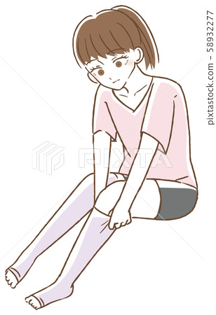 Beautiful Leg Socks Female Illustration Beautiful Leg Socks Female Illustration 58932277