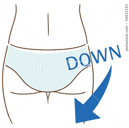 Ass sagging illustration 58932283