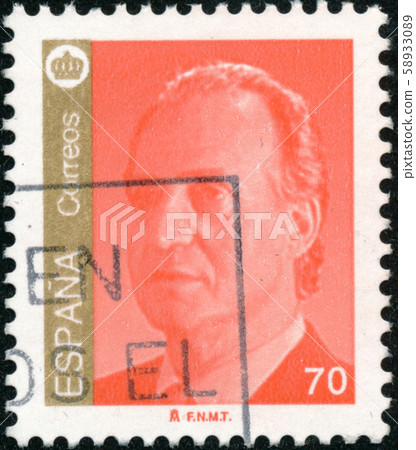 Vintage stamp printed in Spain 1998 Definitive Vintage stamp printed in Spain 1998 Definitive 58933089