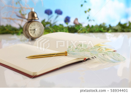 Fashionable notebook and pen Fashionable notebook and pen 58934401