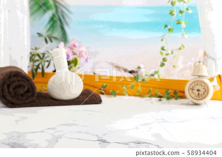 Herb balls and towels Herb balls and towels 58934404