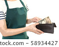 Woman with a wallet 58934427