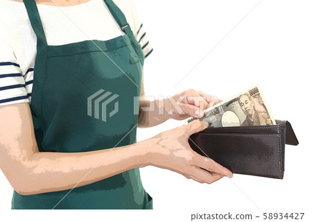 Woman with a wallet 58934427