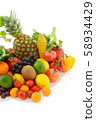 Fresh vegetables and fruits 58934429
