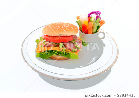 Delicious hamburger 58934433