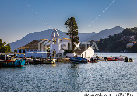 Vlacherna Monastery on the island of Corfu 58934983